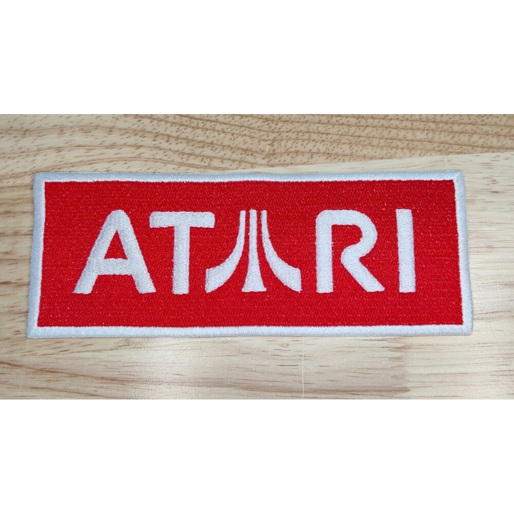 Atari Patch Large 6" Red White Embroidered Sew On Retro Gaming Jacket 80s